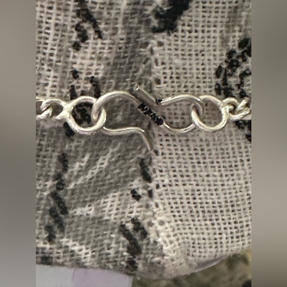 Natural 3 Black Tourmaline & 2 Black Onyx Stones in 925 Silver Plated Necklace - Picture 4 of 5